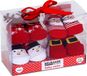 BRUBAKER 4 paar Babysokken voor Jongens en Meisjes 0-12 maanden - Babyshower - Cadeau - Babycadeauset voor pasgeborenen in geschenkverpakking met strik - Kerstsokken
