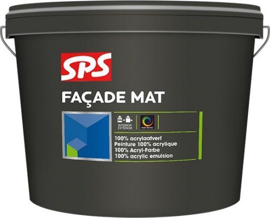Sps Facade Mat Muurverf - RAL9016 Verkeerswit - 10L