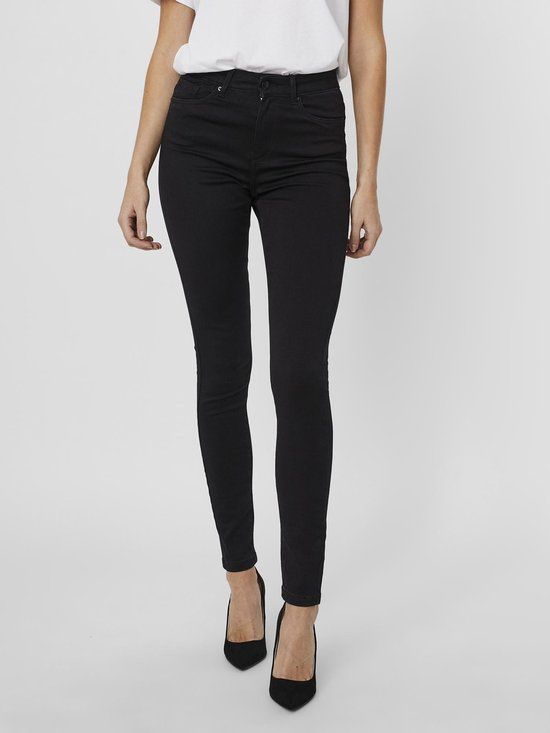 VERO MODA VMSOPHIA HW SKINNY J SOFT VI110 GA NOOS Dames Jeans - Black - Maat M/32
