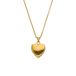 Lucardi Dames Stainless steel goldplated ketting met ashanger hart voor dames - Ketting - Staal - Goudkleurig - 50 cm