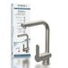 Robinet de cuisine avec douchette extractible - Robinet pivotant à 360 degrés - Acier inoxydable - 298 cm Robinet