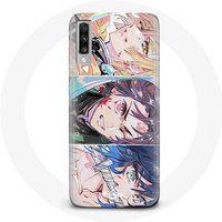 Maniacase Hoesje voor Samsung Galaxy A50 Tanjiro Inosuke et Zenitsu Demon Slayer Kimetsu no Yaiba Manga