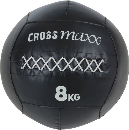 Lifemaxx Crossmaxx Pro Wall Ball - 8 kg - Black