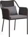 Rotan Fauteuil de jardin – Résistant aux intempéries – Noir – Set de 2