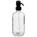 Distri 5five Zeeppompje/dispenser - van glas - transparant - 450 ml - navulbaar - keuken/toilet/badkamer