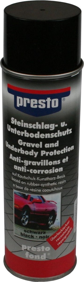 Presto Bodembescherming Anti Steenslag Coating Zwart 500 ml