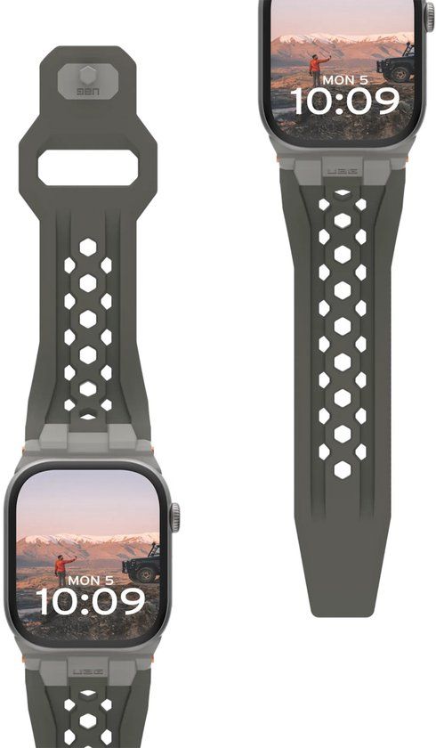 UAG Monarch Siliconenbandje voor de Apple Watch | 44/45/46/49 mm - Olive