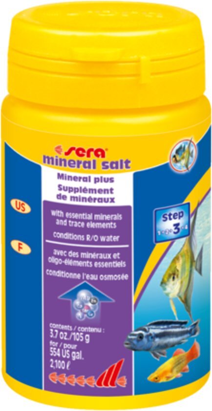 Sera mineral salt 105g ter bescherming van aquariumvissen