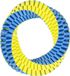 Duvoplus Supa' Nylon Hoop Hondenspeelgoed 13x13cm Blauw/geel