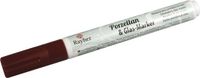 Rayher hobby materialen Glas- Porselein marker - bruin - waterbestendig - vaatwasserbestendig