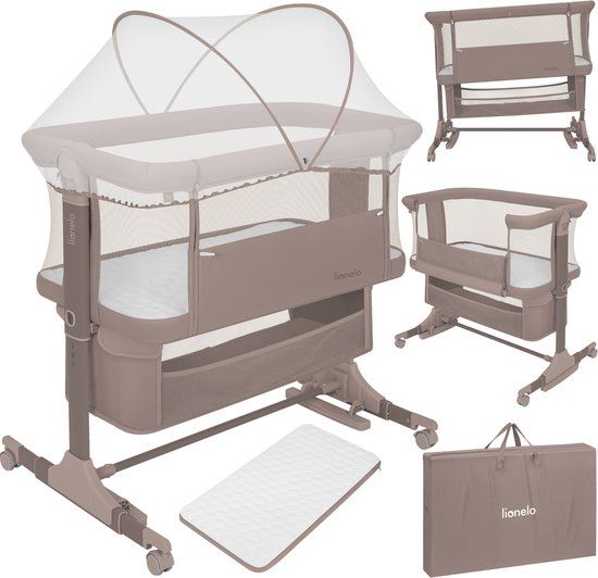 Lionelo Jodie 3in1 Wieg - Co-sleeper, Beige/Taupe