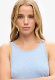 Superdry - Tanktop met ruches - Dames - Vesten - Forever Blue
