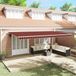 Maison Exclusive - Parasol extensible, orange et marron, 600 x 300 cm, polyester