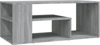 vidaXL Salontafel 100x50x40 cm bewerkt hout grijs sonoma eikenkleurig
