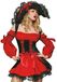 Leg Avenue 83157 - Samt Piraten Kostüm Mit Schnüren Damen Karneval Kostüm Fasching, L (EUR 42-44)