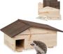 Relaxdays Egelhuis - Hout - Met Bodem - 2 Kamers - 24 x 46 x 33,5 cm - Natuur