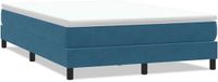 vidaXL Boxspring zonder matras fluweel donkerblauw 160x220 cm