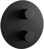 Brauer Black Edition - 3 Weg - Inbouwthermostaat - Rond - In/afbouwdelen - Mat Zwart