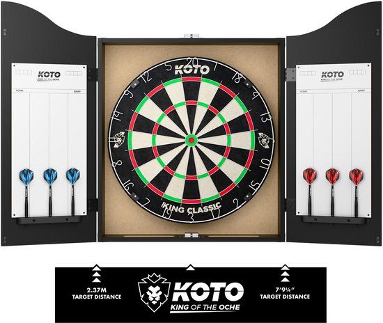 KOTO Darts Centre - Dartbord Kast met Dartpijlen