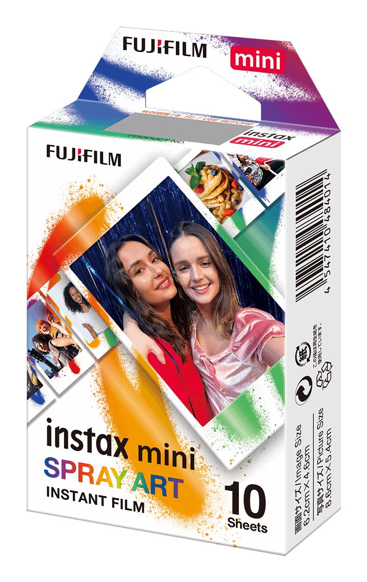 Fujifilm Instax Mini Film - Spray Art - 10 Exposures - Compatible with Instax Mini Cameras