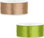 Bellatio Decorations 2x rouleaux ruban de satin pour cadeaux/ruban décoratif - 2,5 cm x 25 mètres - vert et or
