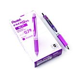 Pentel EnerGel XM BL77 - Intrekbare vloeibare gel inkt pen - 0.7mm - 54% gerecycled - Paars - Doos van 12