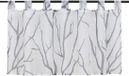 Voile vitrage à motif de branches d'arbre - Gris/Blanc - Décoratif