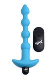 XR Brands Beads & Remote Control Vibrating Siliconen Anale Beads & Remote Control - Blauw 150 g