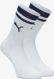 Puma Crew Heritage Stripe 2p Unisex Sportsokken Wit/Blauw 35-38