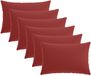 vidaXL Coussin 6 pcs Heerlen Vin Rouge 30 x 50 cm Polyester
