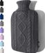 Warmwaterkruik Qomfor Warmwaterkruik met Gebreide Hoes - 1,8 liter - Donkergrijs