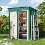 Bealife CC21 Tuinhuis - Metalen Gereedschapsschuur - 180 x 162 x 95 cm - Groen