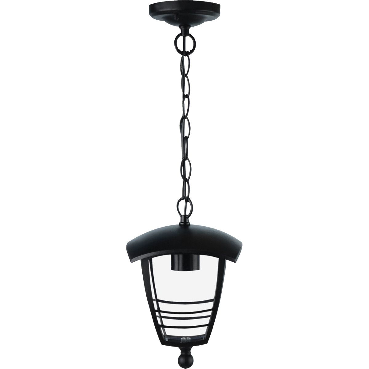 BES LED Narmy 2 Hanglamp - Mat Zwart - E27 - Rond - Aluminium - Ø17cm