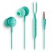 NGS Cross Drift Mint in-ear hoofdtelefoon met microfoon en volumeregelaar, kabel 120 cm, 3,5 mm jack, handsfree-functie met multifunctionele knop en spraakassistent, geluid