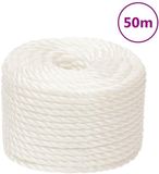 vidaXL Werkkoord 14 mm 50 m polypropyleen wit