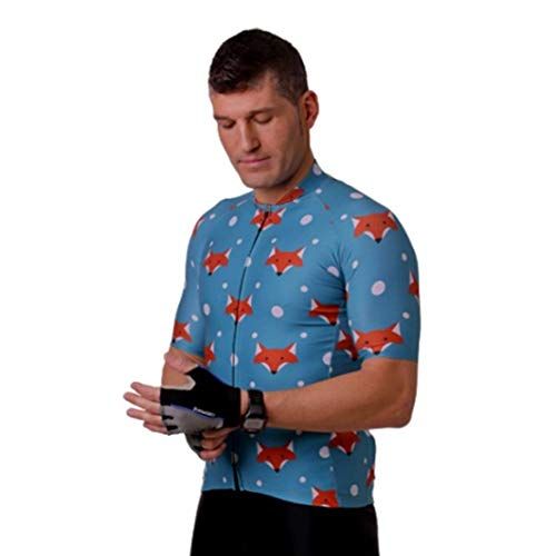 Hoopoe Running Apparel Hoopoe fietskleding - Fox Blue - Heren/Dames - Korte Mouwen - XS-XL - S