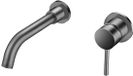 BES LED Wastafelkraan - Leoni - Inbouw - Gunmetal Grijs