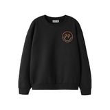 NAME IT KIDS rechtvallende sweater met print - zwart