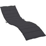 Maison Exclusive Coussin de chaise longue Noir 200x60x3 Cm Tissu Oxford