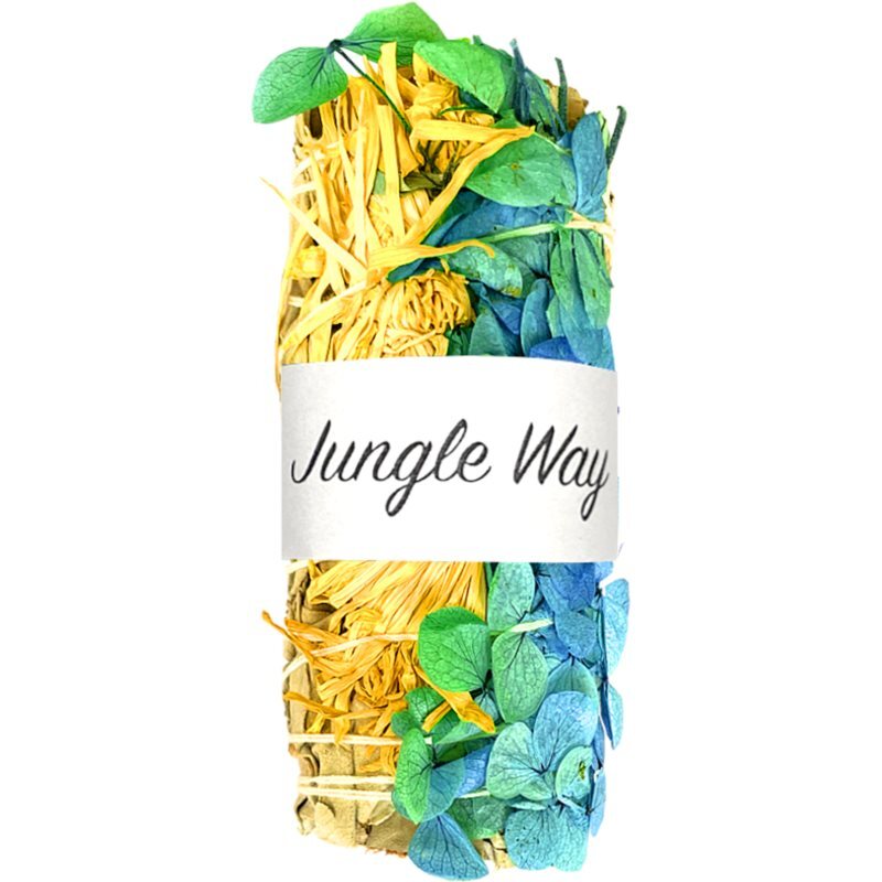 Jungle Way White Sage Chrysanthemum & Cloverleaf