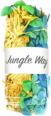Jungle Way White Sage Chrysanthemum & Cloverleaf
