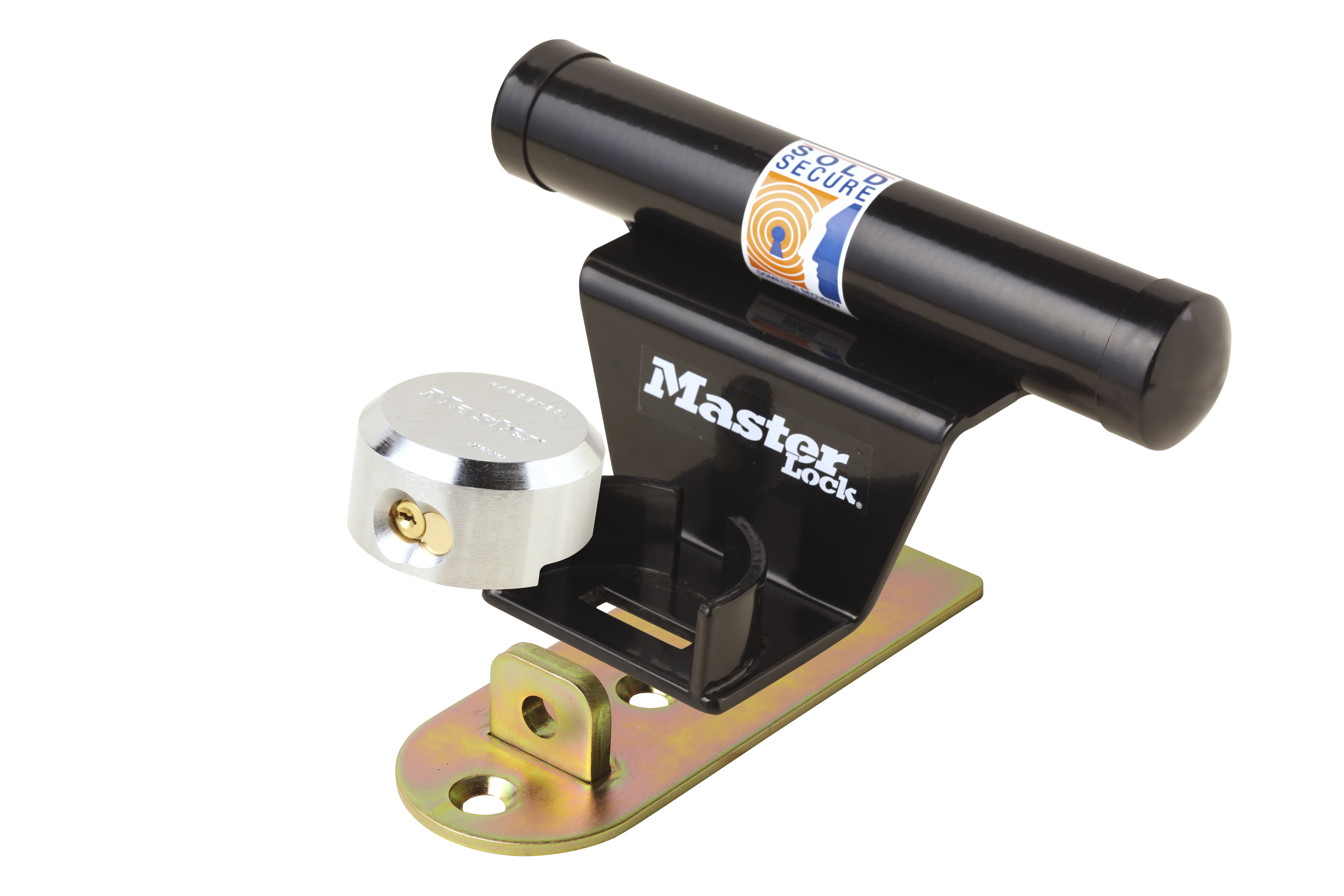 Master Lock 1488EURDAT Shackleless Padlock - Keyed Alike - Black - Steel - 1 pc