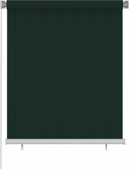 vidaXL Rolgordijn voor buiten 120x140 cm HDPE donkergroen