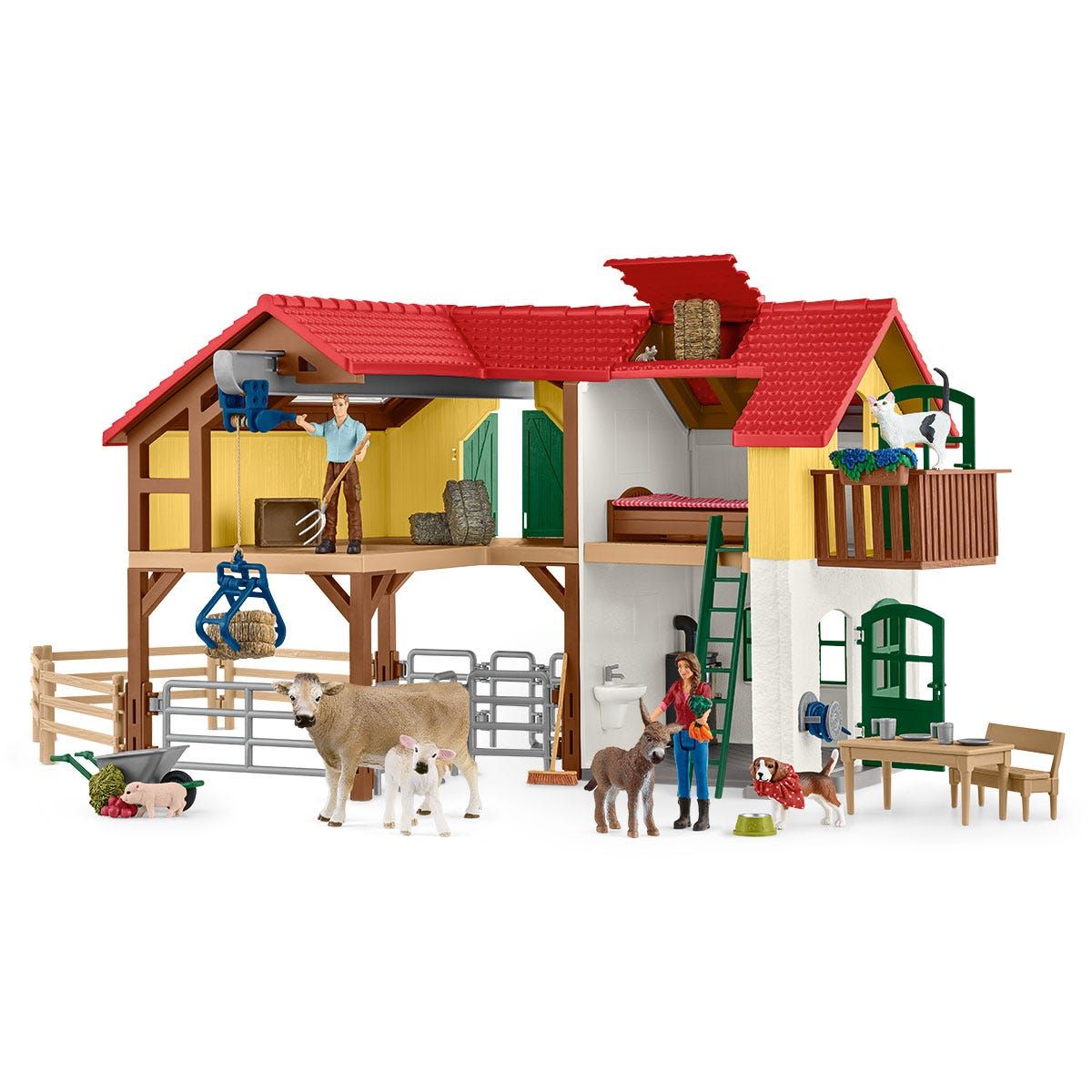 Schleich FARM WORLD Boerderij met stal en dieren - 42407 - Speelset - 3 tot 8 jaar