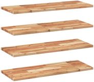 vidaXL Zwevende planken 4 stuks 80 x 30 x 2 cm massief acacia olie wandplank