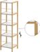 Casaria Kast met 5 planken - Bamboe wit - 140x33x34 cm