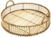 Home Deco Factory dienblad van bamboe - Rond - 40 x 6 cm - naturel