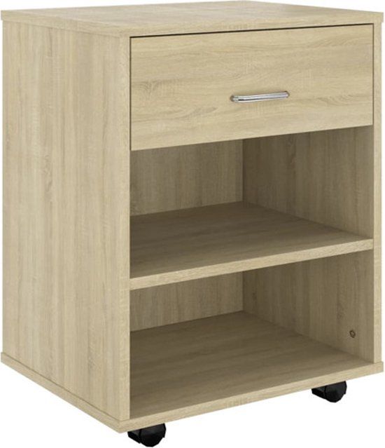 vidaXL Rolkast Sonoma Eiken Hout 46x36x59 cm