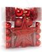 HEITMANN DECO Kerstboomversiering, rood, 45-delig, set incl. piek, ballen, parelkettingen en slingers, kunststof, 12 x 25 x 40 cm
