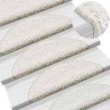 vidaXL Trapmatten 15 stuks 65x21x4 cm Wit